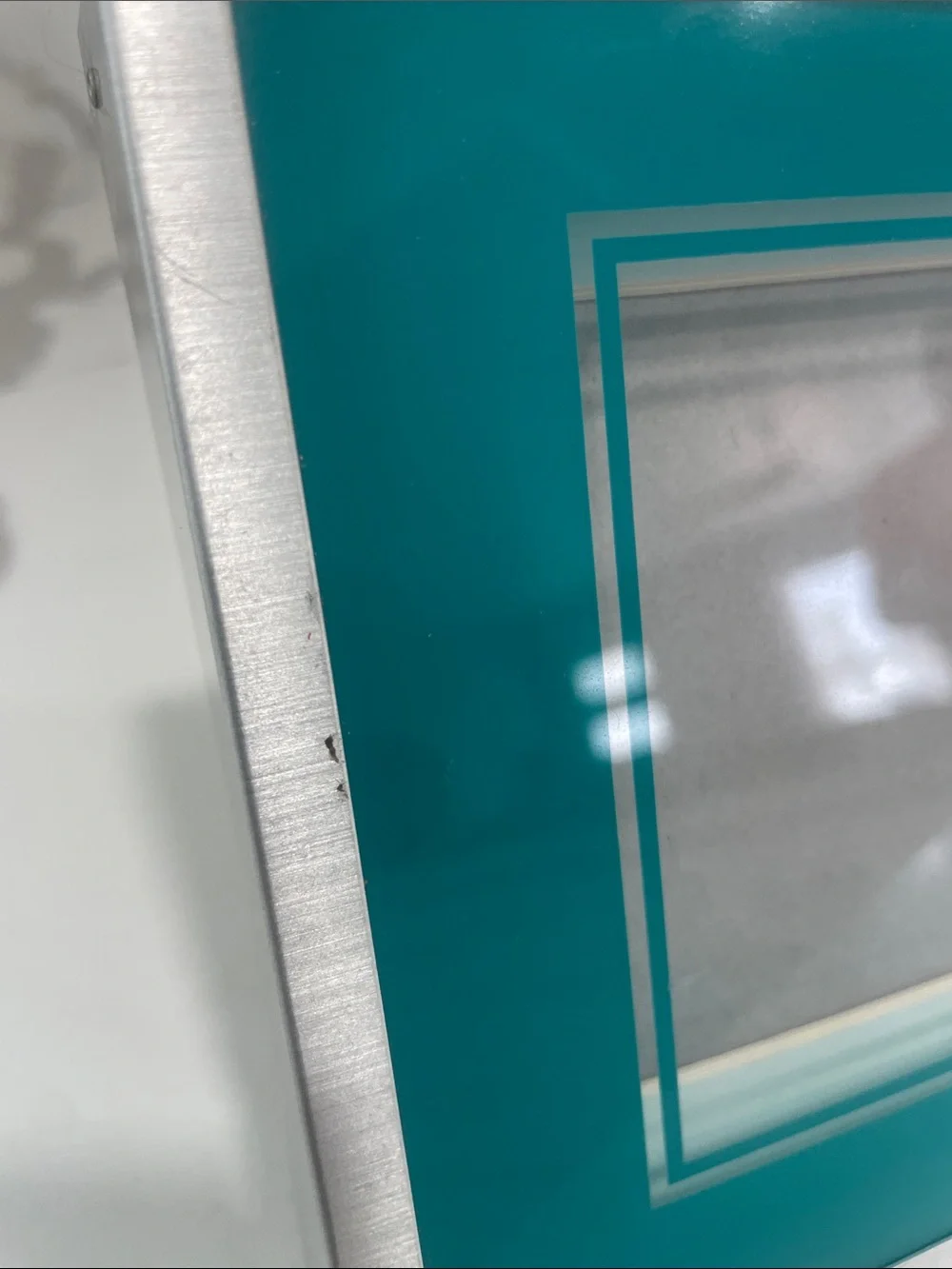 Teal Picture Frame with Silver Trim